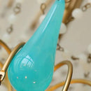 Modern art deco water drop chandelier in crystal and glass