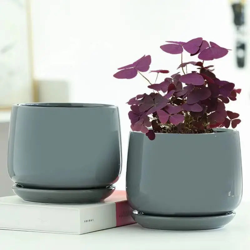 creative ceramic flower pot for indoor and outdoor decoration - vue 6 sur 9