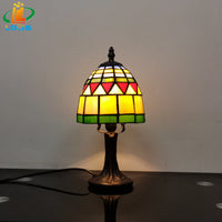 Tiffany-style stained glass bedside lamp for elegant decor