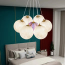Nordic glass ball planet moon 3D printed creative chandelier