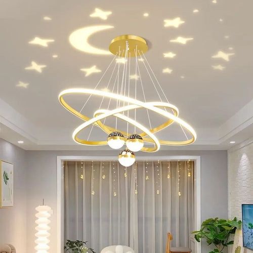 Modern silica LED pendant chandelier for restaurant and office - vue 2 sur 14