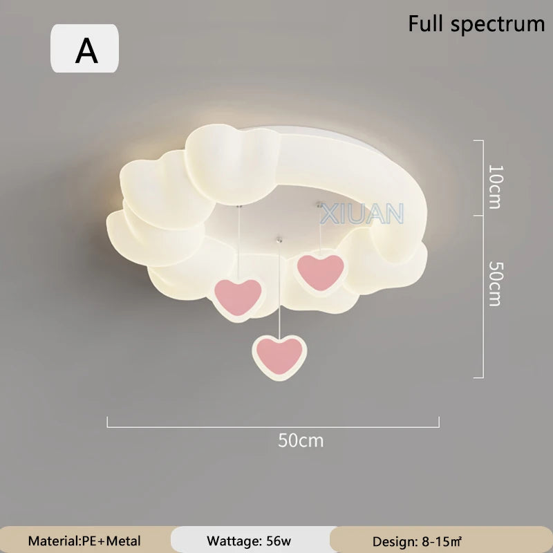 Romantic ceiling light with heart, moon, star and cloud LED night lights