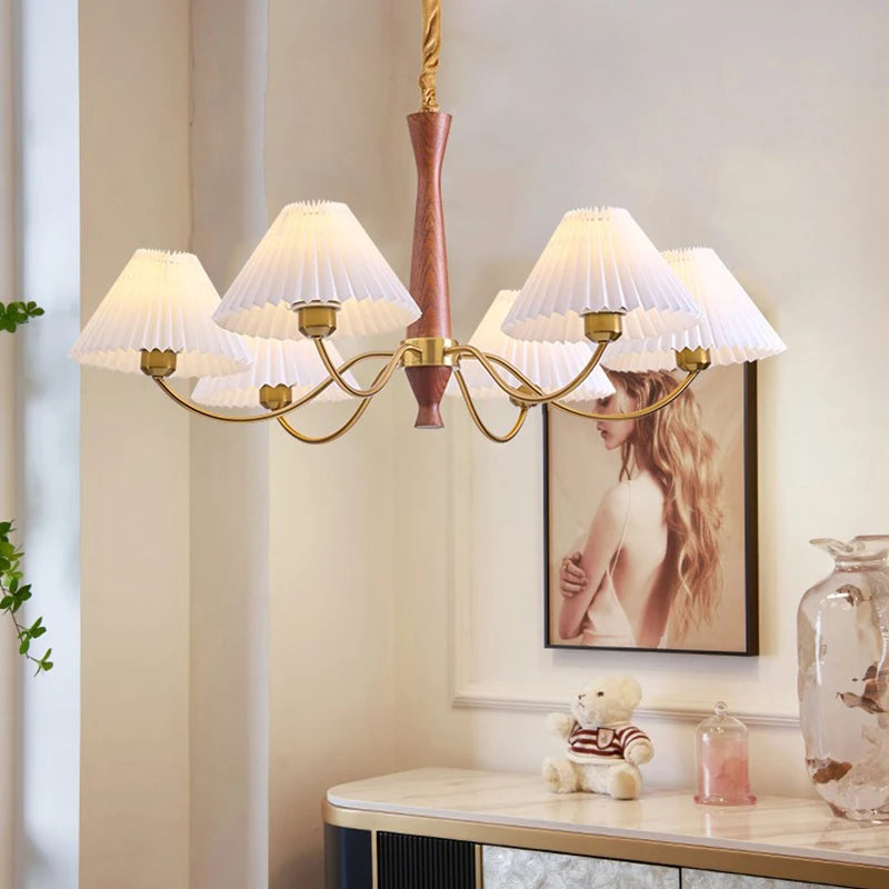 Wooden chandelier for decorative pendant lighting