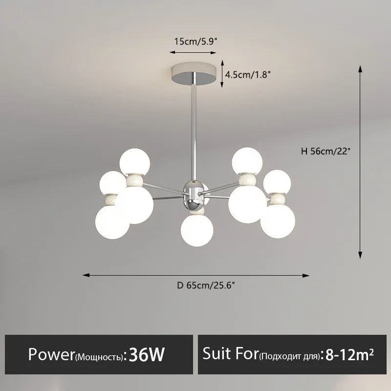 Dimmable pendant chandelier for modern interior decor - vue 14 sur 15