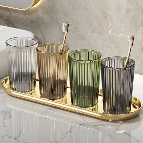Acrylic toothbrush cup elegant bathroom accessory - vue 2 sur 10