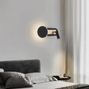 Modern nordic LED rotary wall light with switch