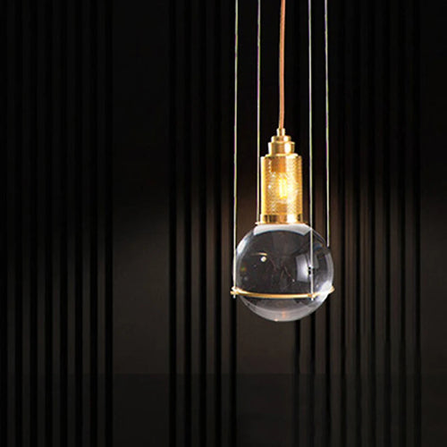 Modern Nordic style crystal ball pendant light for interior decoration - vue 2 sur 6