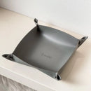 Leather storage tray for dice, jewellery and keys