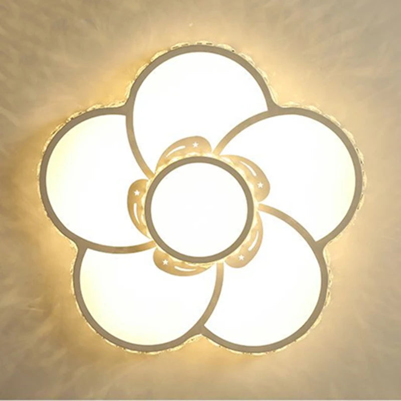 plafonnier led design moderne simple éclairage décoratif fleur chaude romantique - vue 4 sur 9