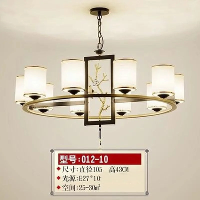 Chinese retro chandelier for elegant and cosy lighting - vue 12 sur 21