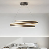 Tondi simple black/white chandelier for living room, dining room, kitchen – round interior lighting