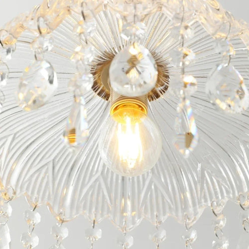 Elegant floral design vintage LED crystal chandelier - vue 7 sur 14