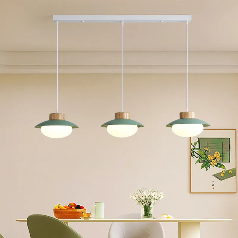 Metal LED chandelier for modern interior decor