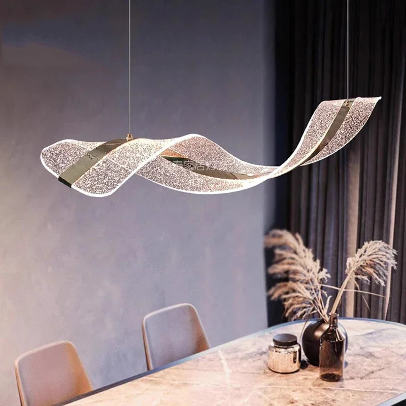 Modern spiral chandelier for hotels, bars and restaurants - vue 6 sur 7