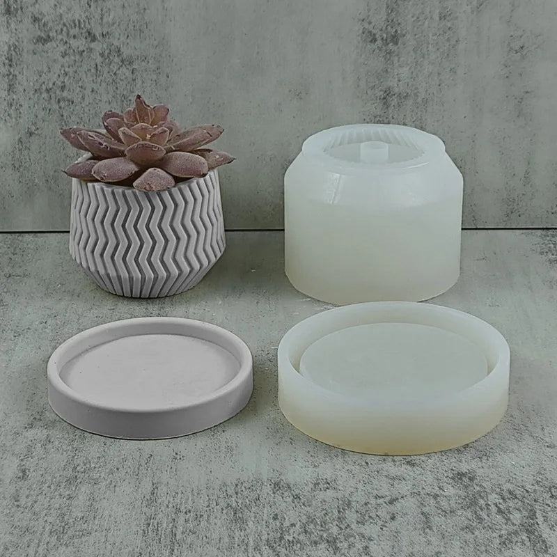 Silicone moulds for Nordic concrete flower pots and home decor