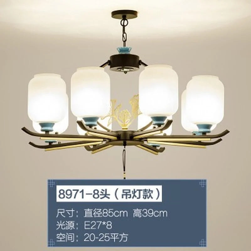 Chinese retro chandelier for elegant and cosy lighting - vue 14 sur 21