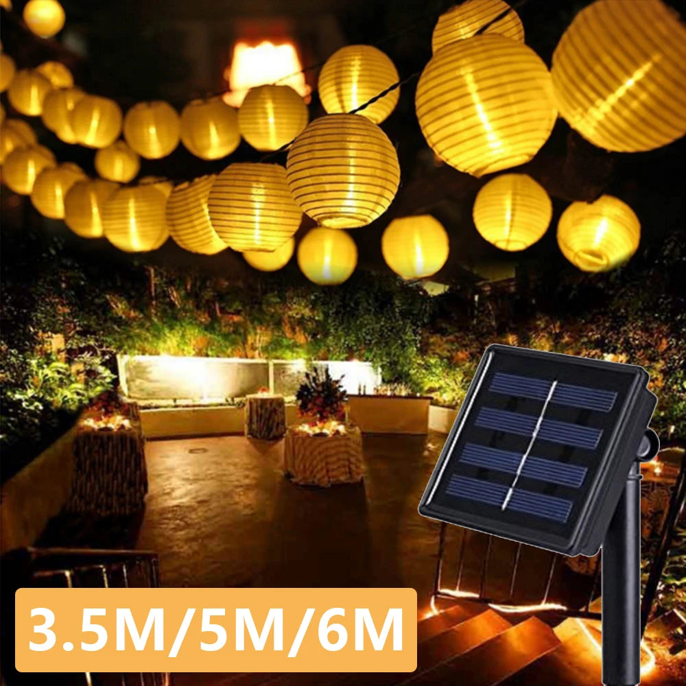Decorative solar string lights for outdoor garden