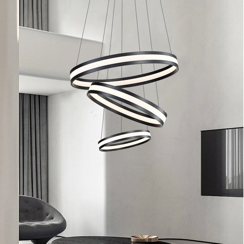 Modern Italian minimalist chandelier for a luxurious atmosphere - vue 3 sur 15
