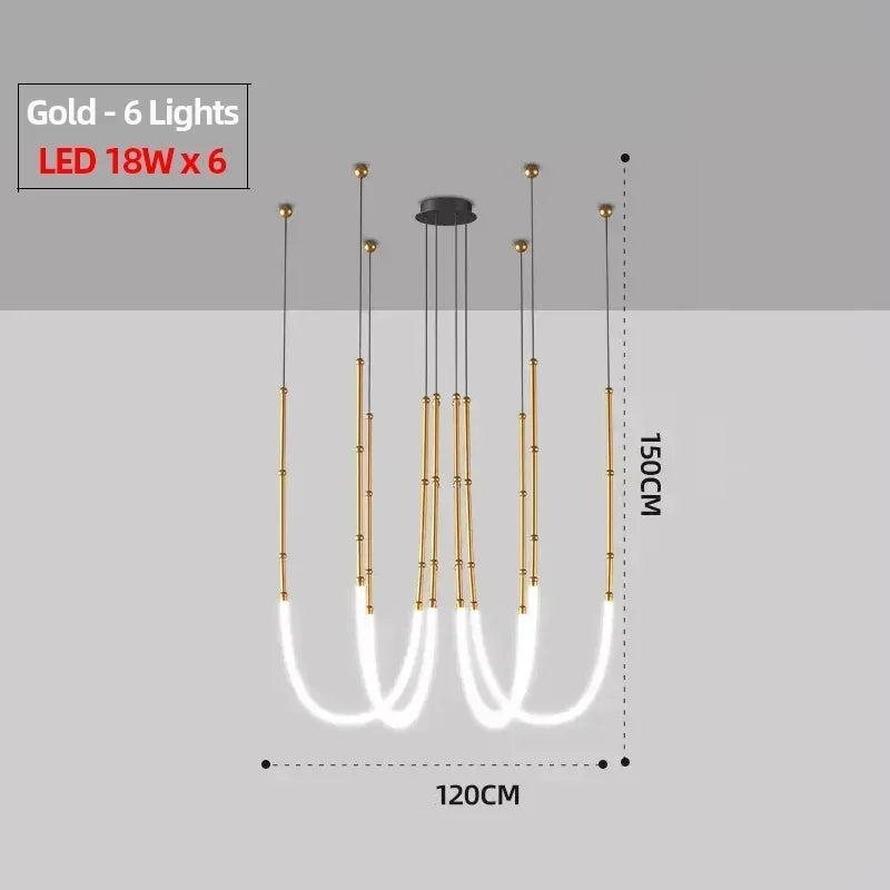 Modern LED pendant light for stylish and elegant interior decor - vue 6 sur 12
