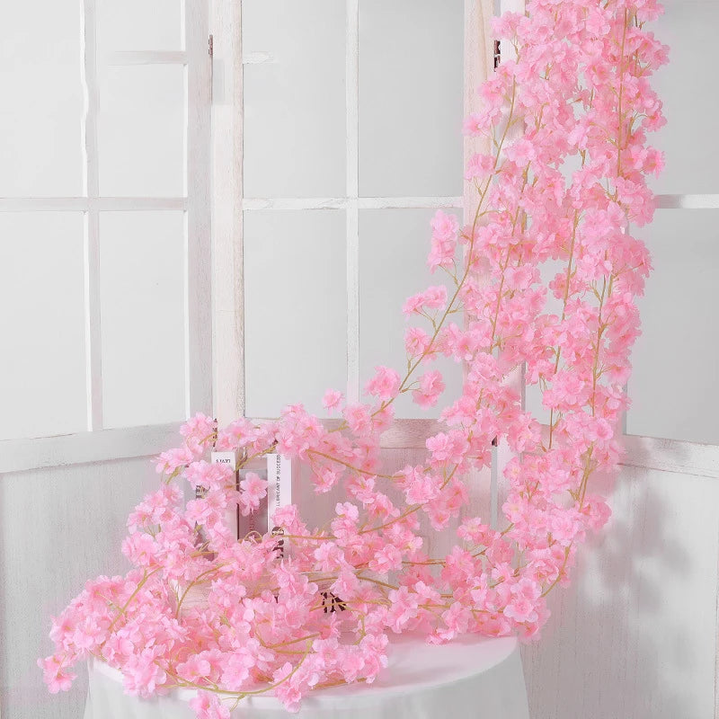 Artificial flower garland for wedding and home decoration