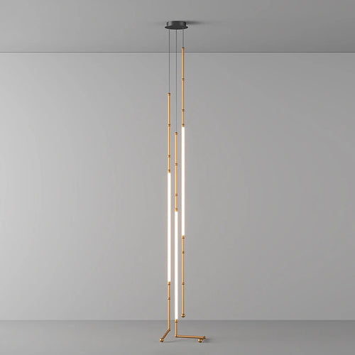 Art deco LED pendant chandelier - vue 4 sur 16