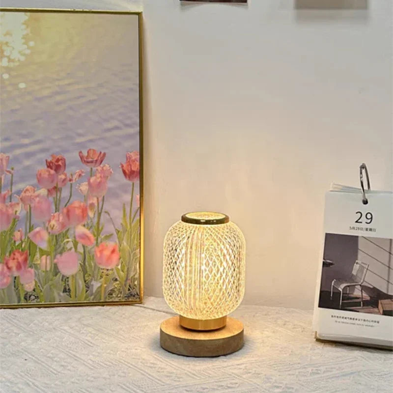 lampe à poser en cristal led rechargeable pour décoration intérieure - vue 4 sur 7