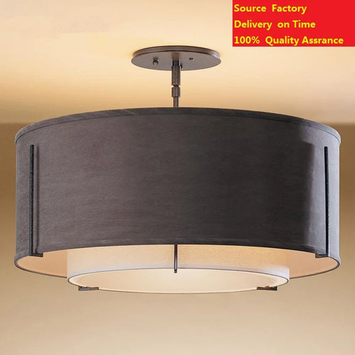 Chinese style artistic fabric LED ceiling light soft decorative lamp - vue 5 sur 8