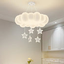 Remote control dimmable star globe pendant lampshade chandelier