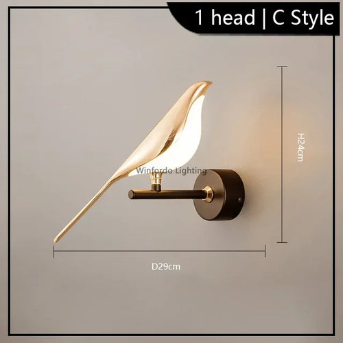 Led chandelier bird art loft original design decoration - vue 19 sur 18