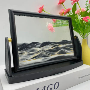 creative decorative 3D glass rotating sand landscape