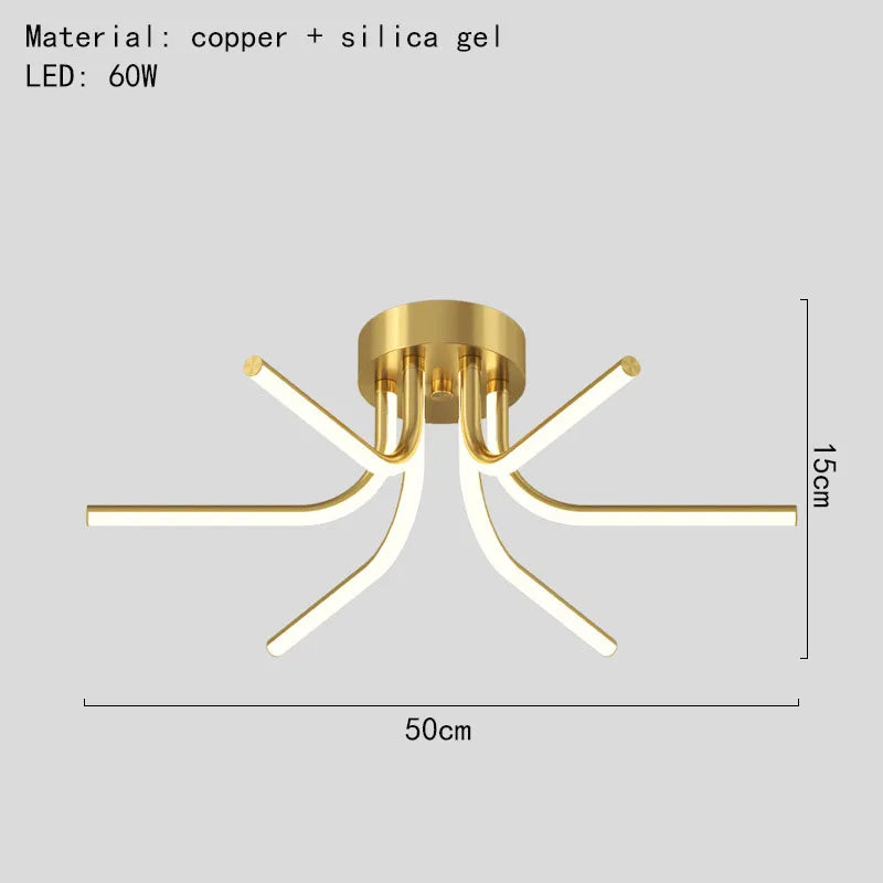 Modern minimalist LED chandelier for versatile indoor lighting - vue 9 sur 12