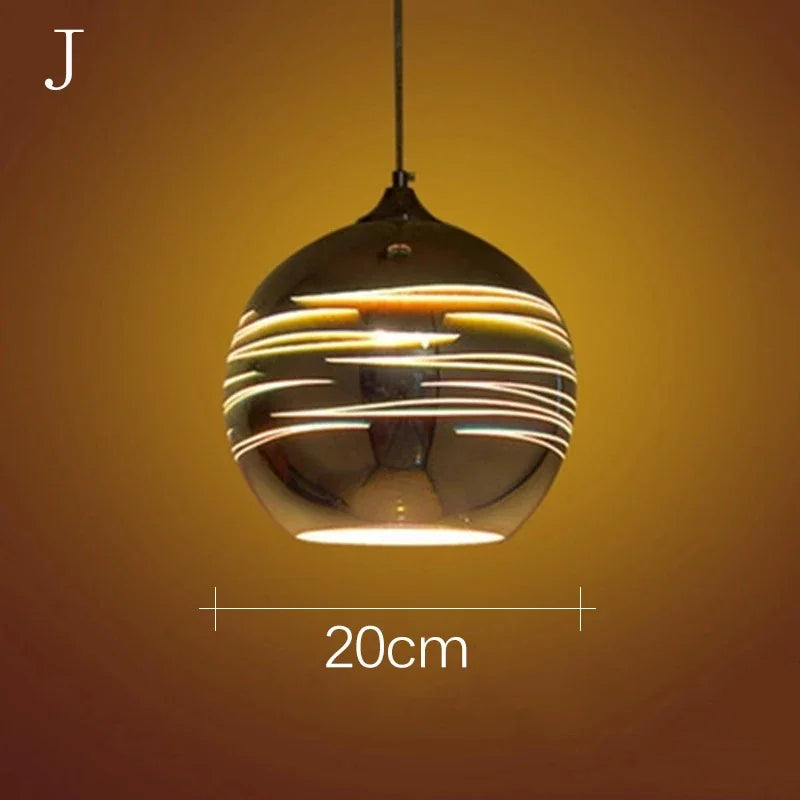 Coloured glass pendant light for modern and festive decoration - vue 22 sur 23