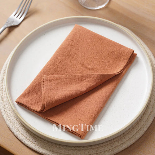 Soft washed cotton table napkin classic style - vue 7 sur 7