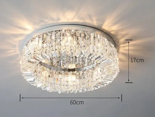 Modern gold and silver crystal LED chandelier for indoor decor