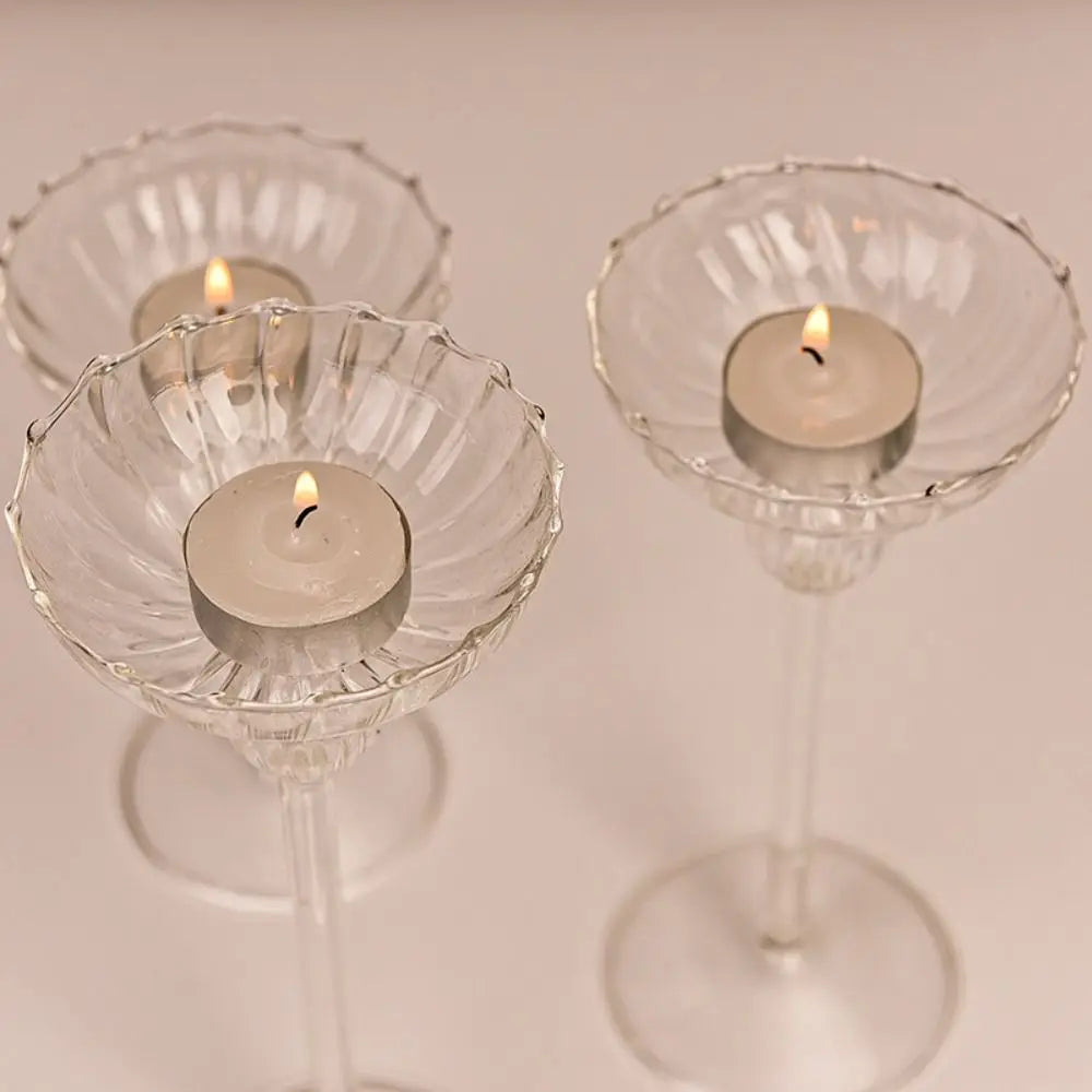 creative striped candlestick for romantic and craft decoration - vue 3 sur 10