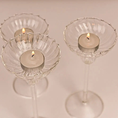 creative striped candlestick for romantic and craft decoration - vue 3 sur 10
