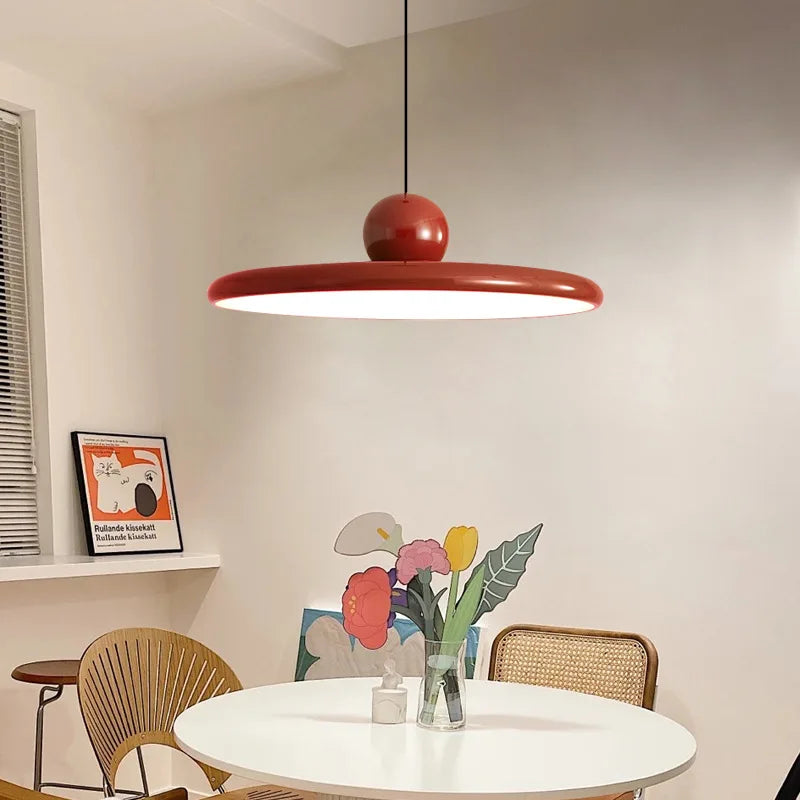 Elegant nordic LED chandelier with lampshade for home decor