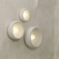 Japanese wabi sabi stone wall light for indoor decor