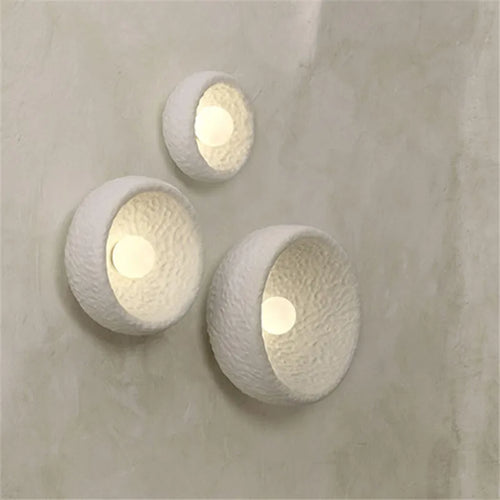 Japanese wabi sabi stone wall light for indoor decor