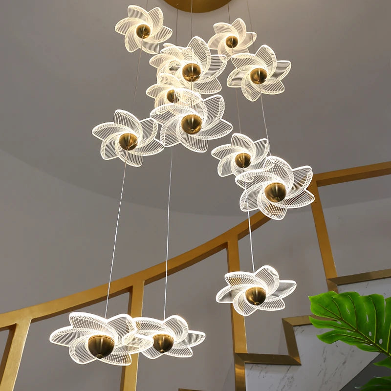 Modern decorative chandelier for luxury hotel lobby duplex