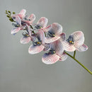 Decorative artificial butterfly orchid flowers in cotton and silicone