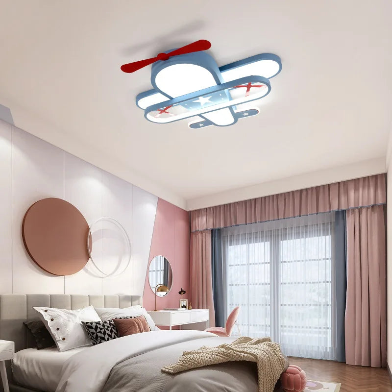 Airplane chandelier for children's room nordic creative decor - vue 4 sur 10