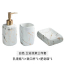 Nordic matte gold ceramic bathroom accessory set