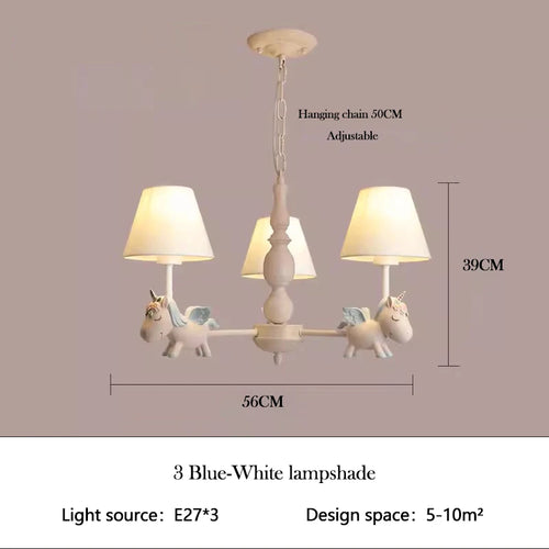 Nordic style rotating LED children’s chandelier, romantic and cosy - vue 14 sur 24