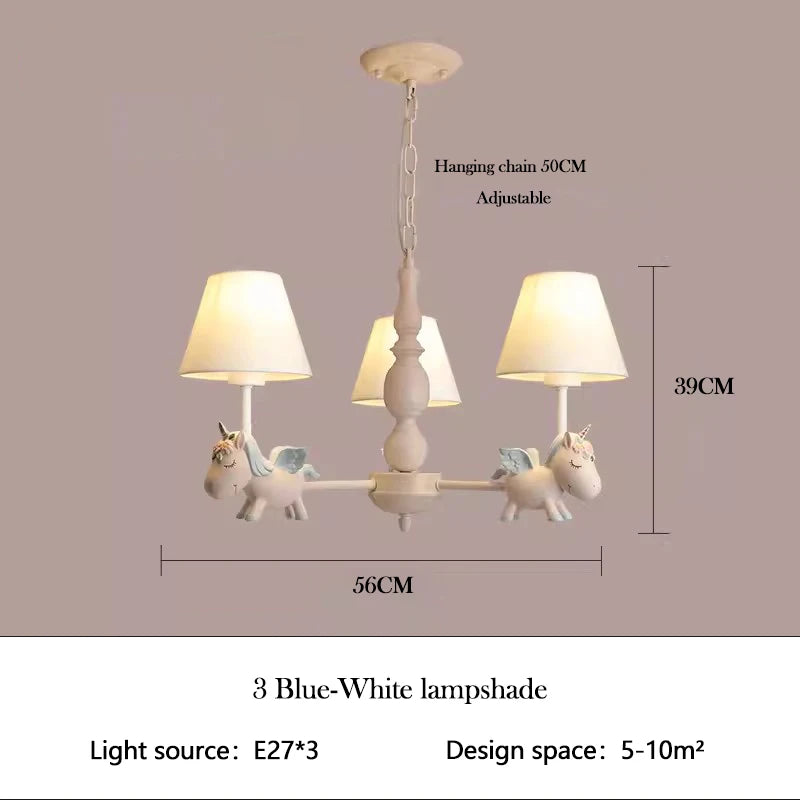 Nordic style rotating LED children’s chandelier, romantic and cosy - vue 13 sur 24