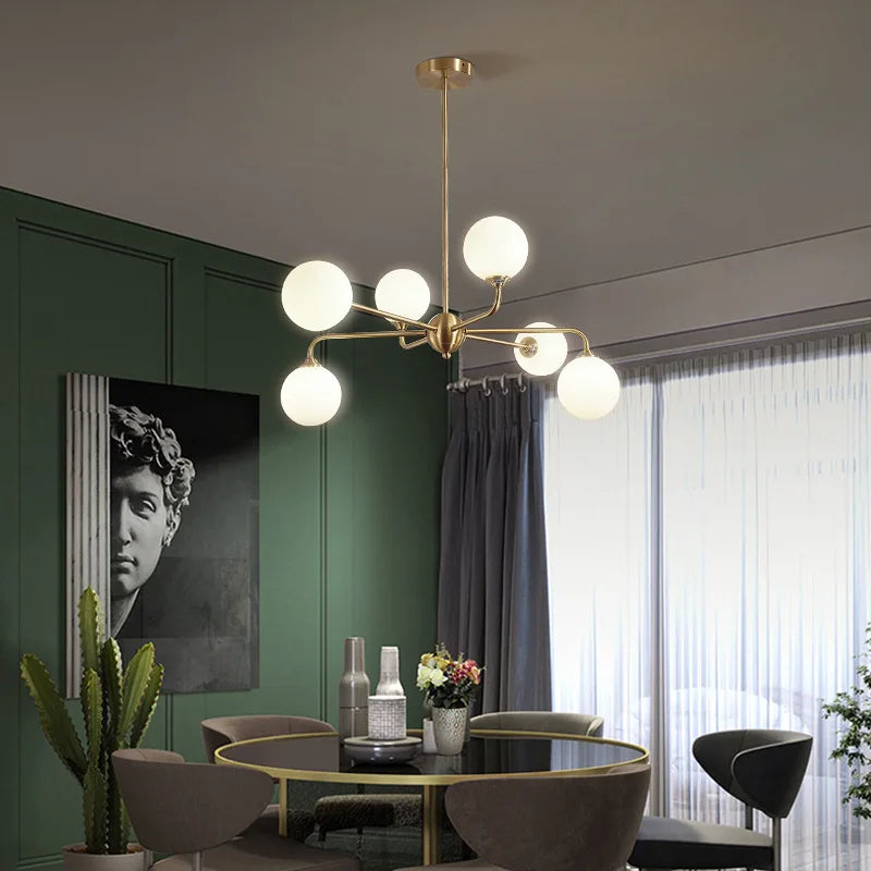 Modern nordic design LED pendant ceiling light for decorative interior lighting - vue 4 sur 14