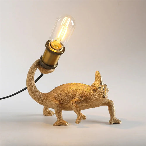 lampe de bureau moderne lézard résine éclairage décoratif pour enfants - vue 2 sur 8