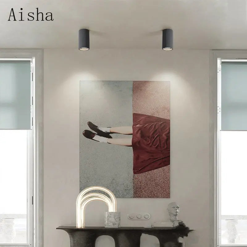 Nordic design LED ceiling light for hallway and living room - vue 3 sur 12
