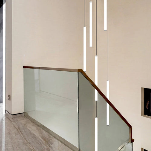 Luxury modern minimalist chandelier for duplex - vue 6 sur 15