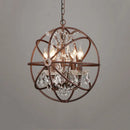 Retro American loft style crystal chandelier for bar or restaurant